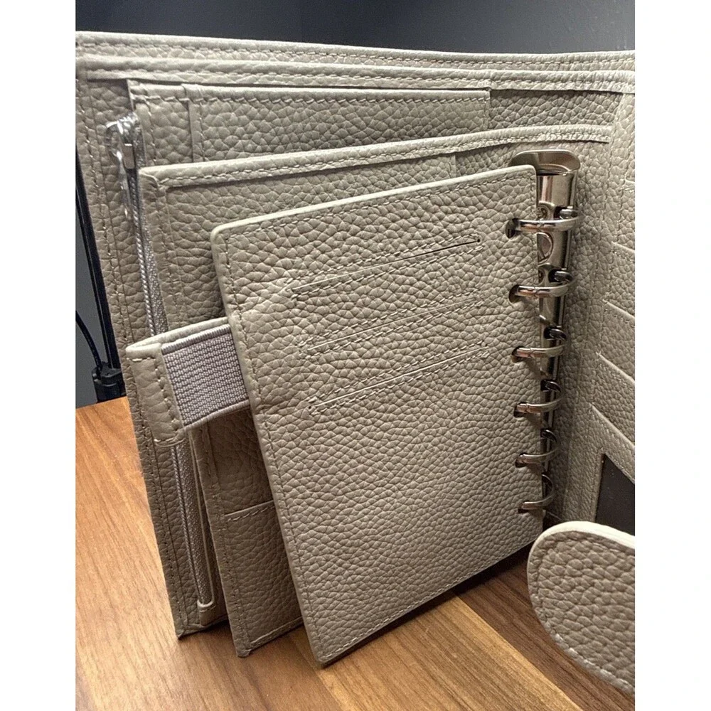 Moterm Pocket Versa Binder A6 Planner & Wallet Combo Pebble Taupe, 19mm Rings